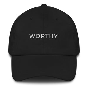 Black WORTHY Dad Hat